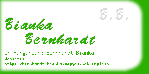 bianka bernhardt business card